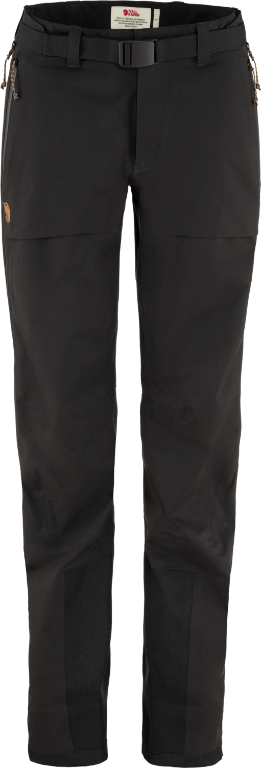 Fjällräven Women's Keb Eco-Shell Trousers Black Skalbyxor XS