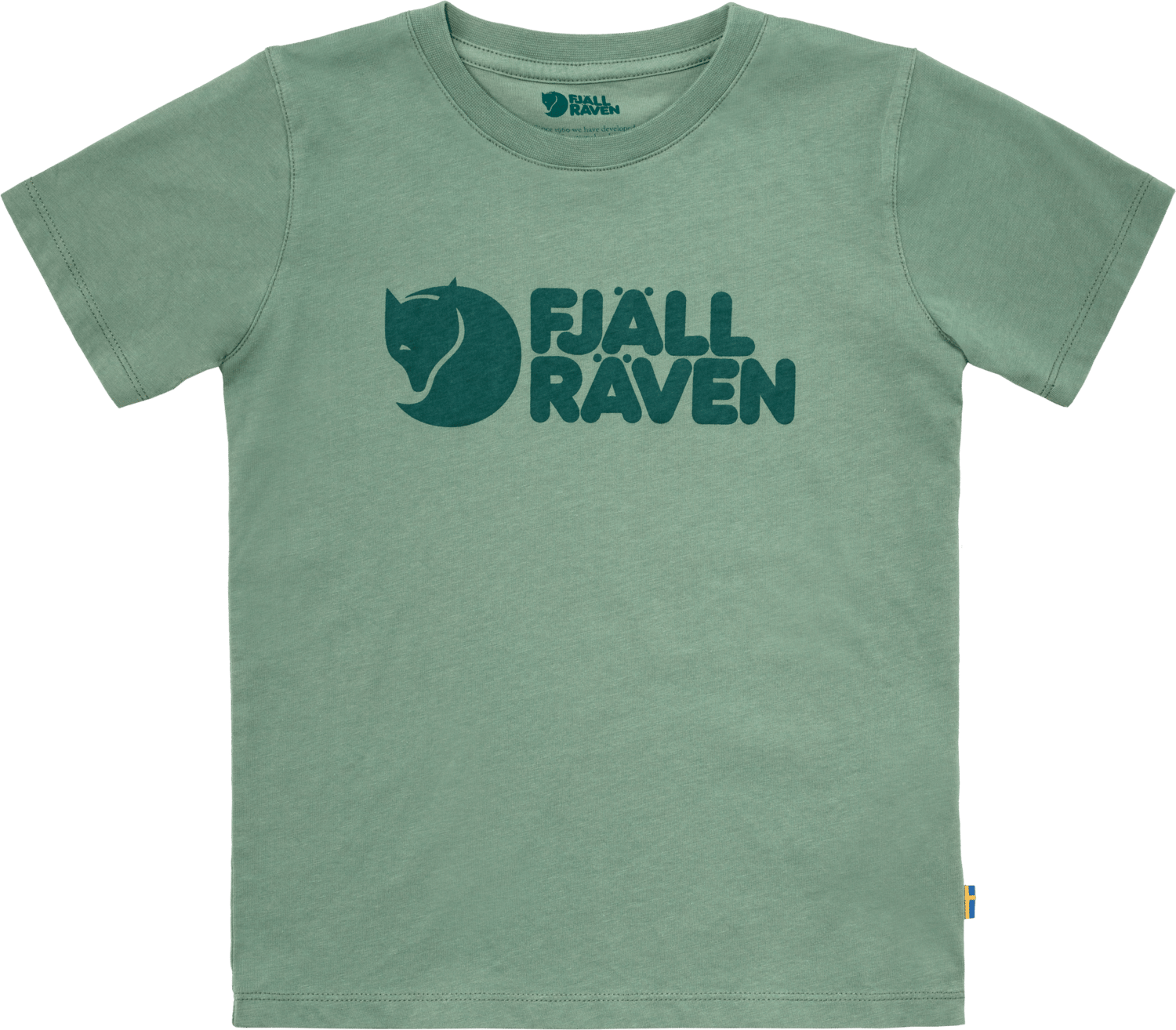 Kids' Fjällräven Logo T-Shirt Patina Green