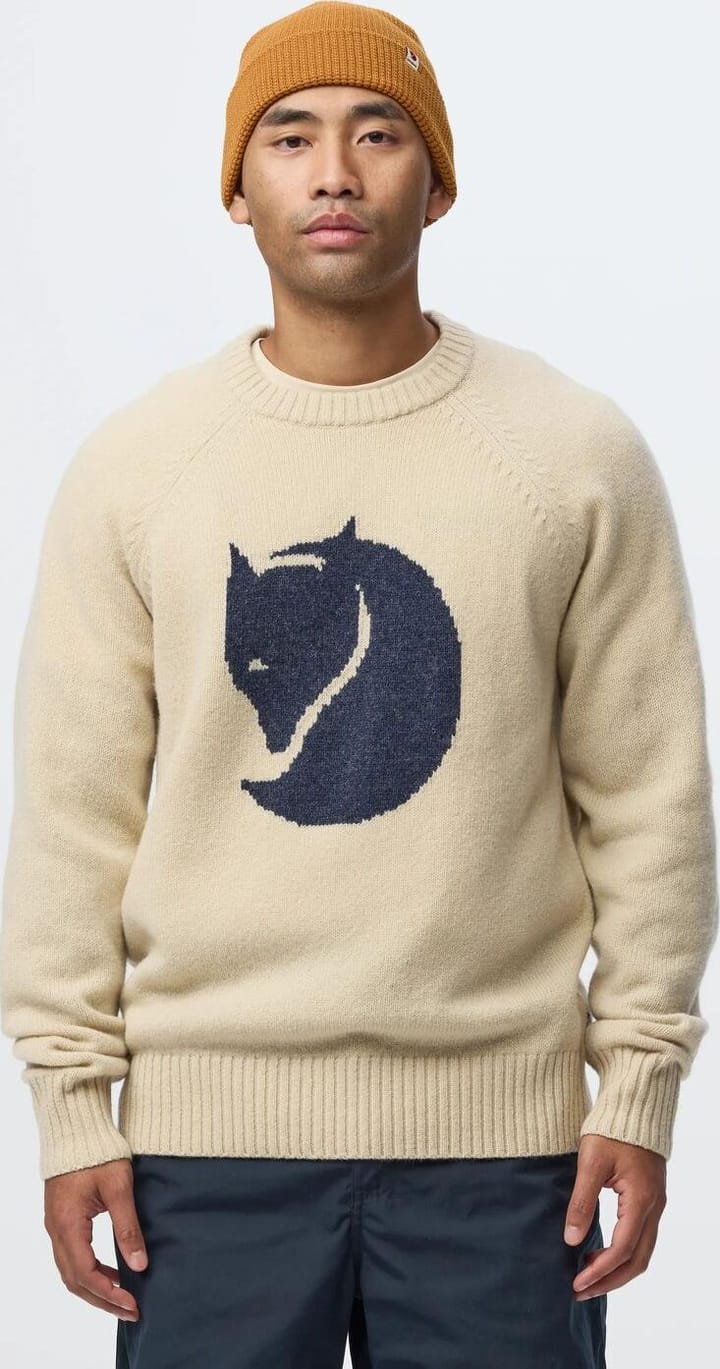 Fjällräven Fjällräven Logo Knit Sweater M Light Beige Fjällräven
