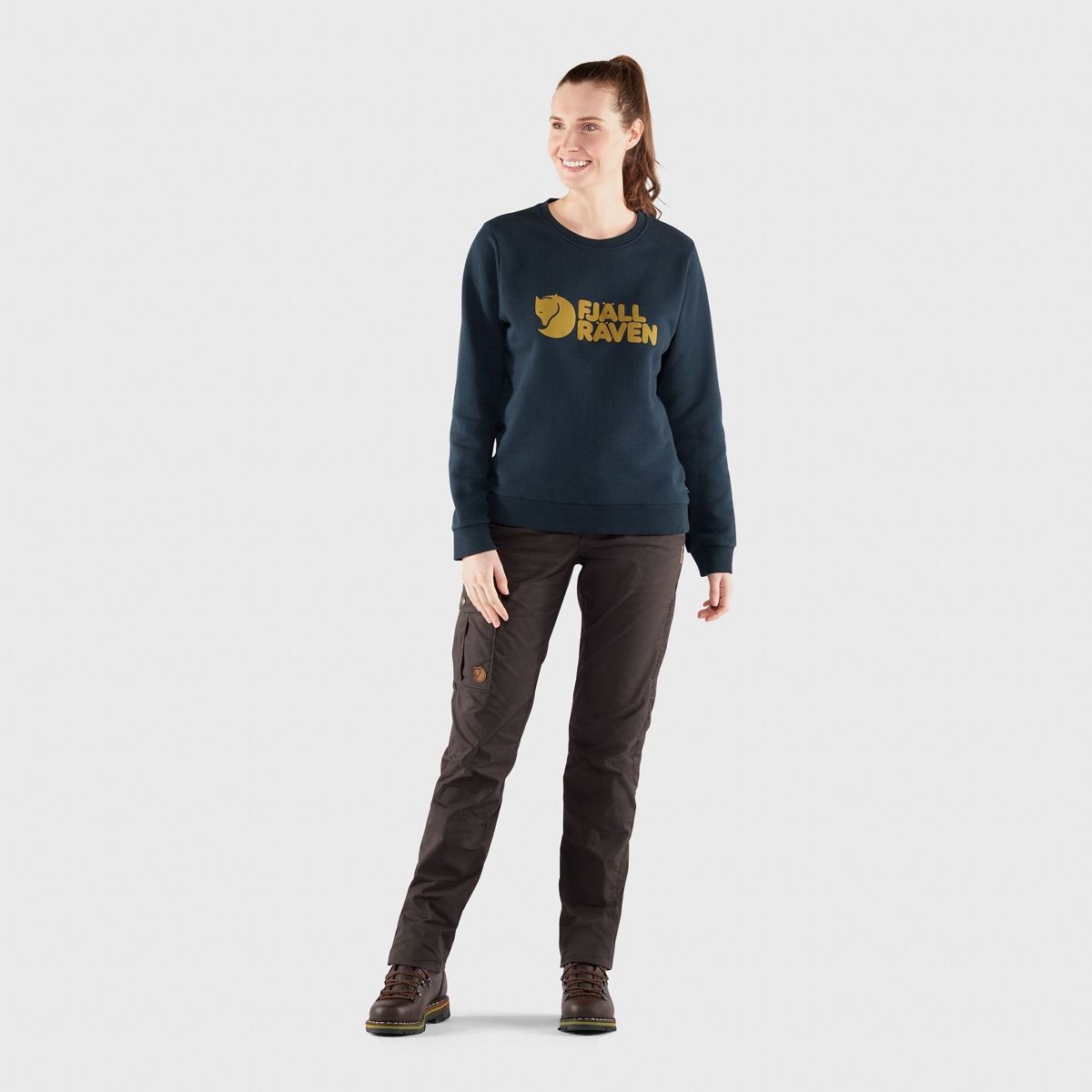 Fjällräven Women's Fjällräven Logo Sweater Dark Navy