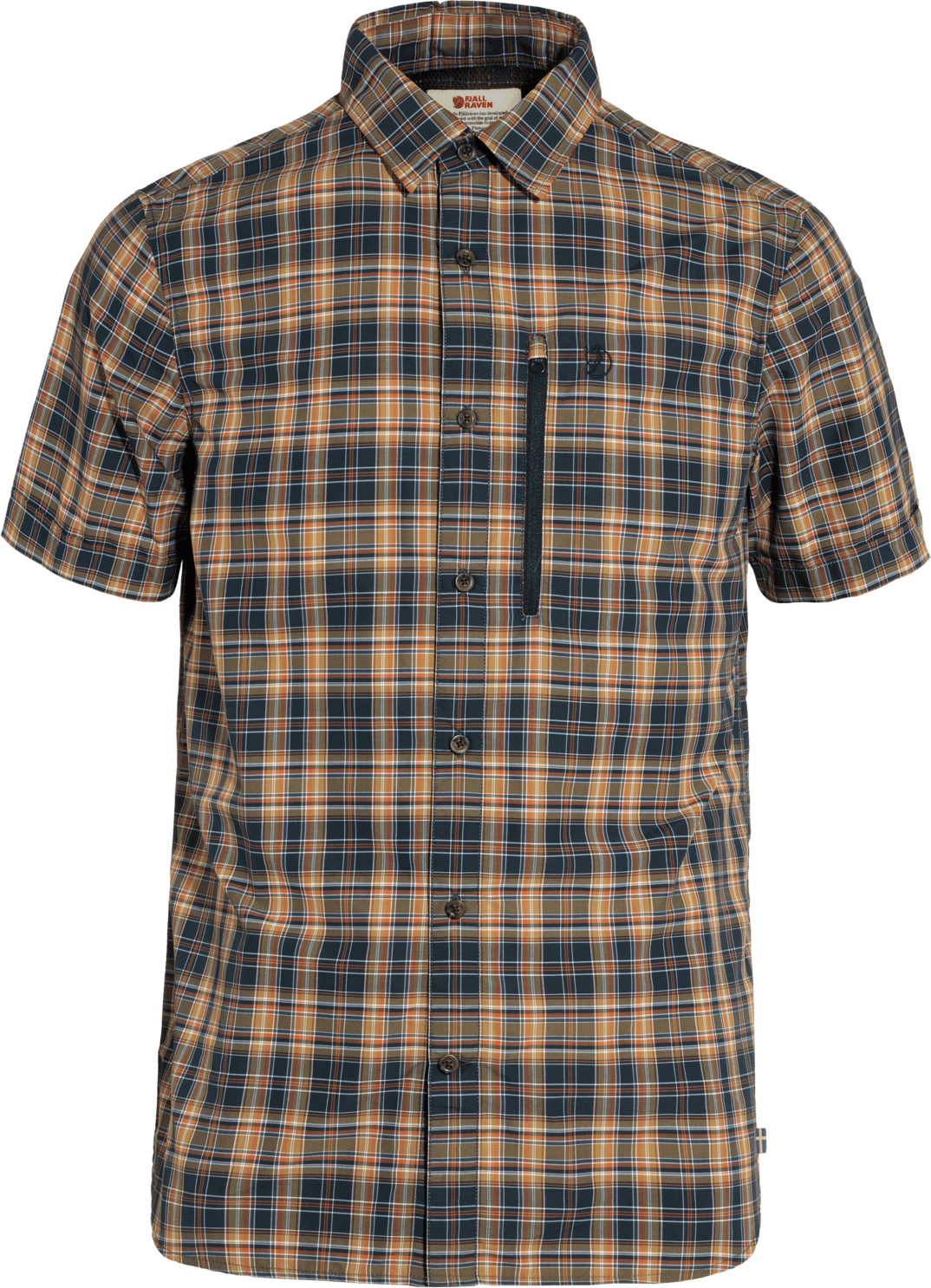 Men's Abisko Hike Shirt Shortsleeve Dark Navy/Buckwheat Brown