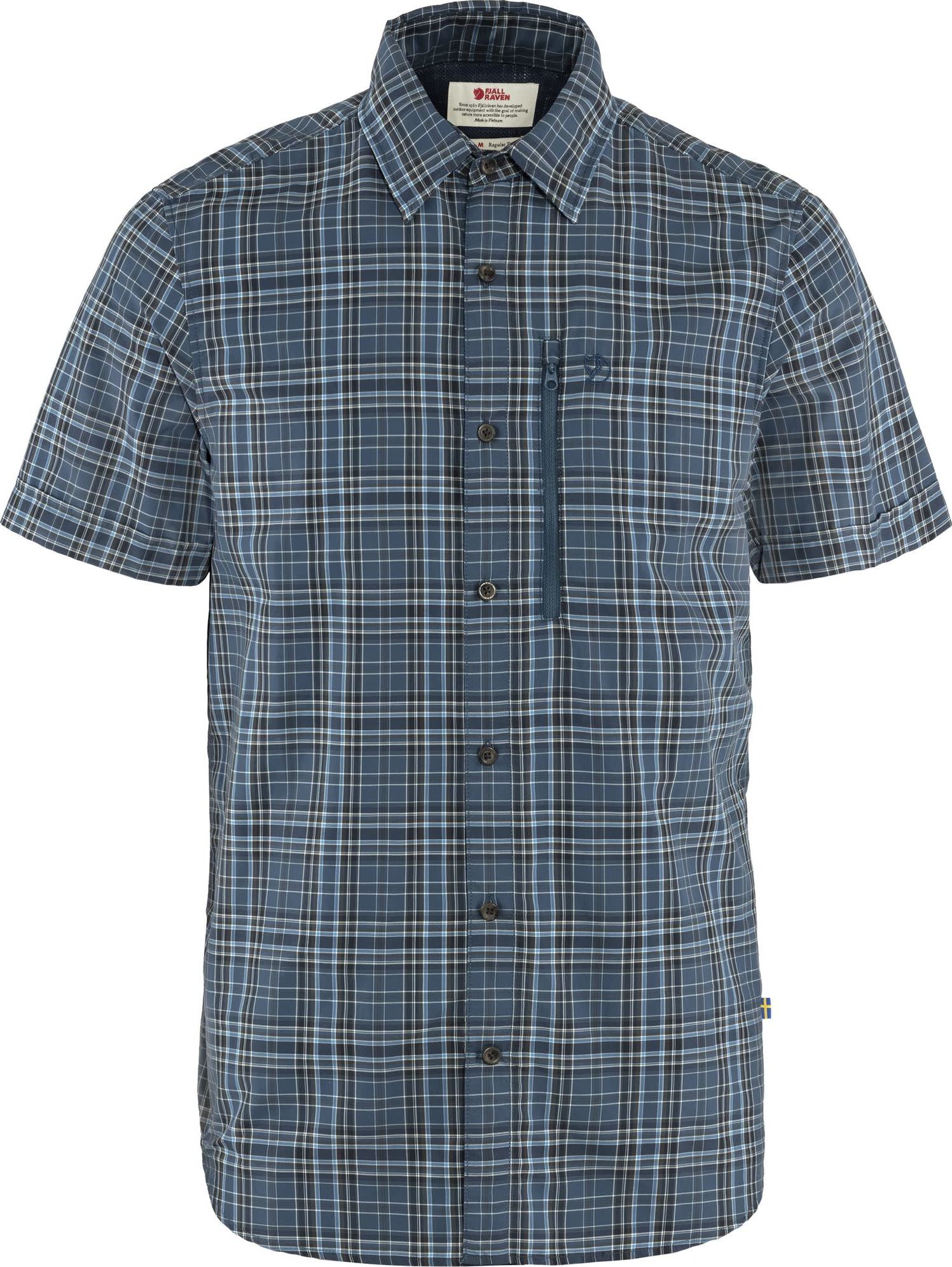 Fjällräven Men's Abisko Hike Shirt Shortsleeve Indigo Blue/Dark Navy Kortärmade skjortor XS
