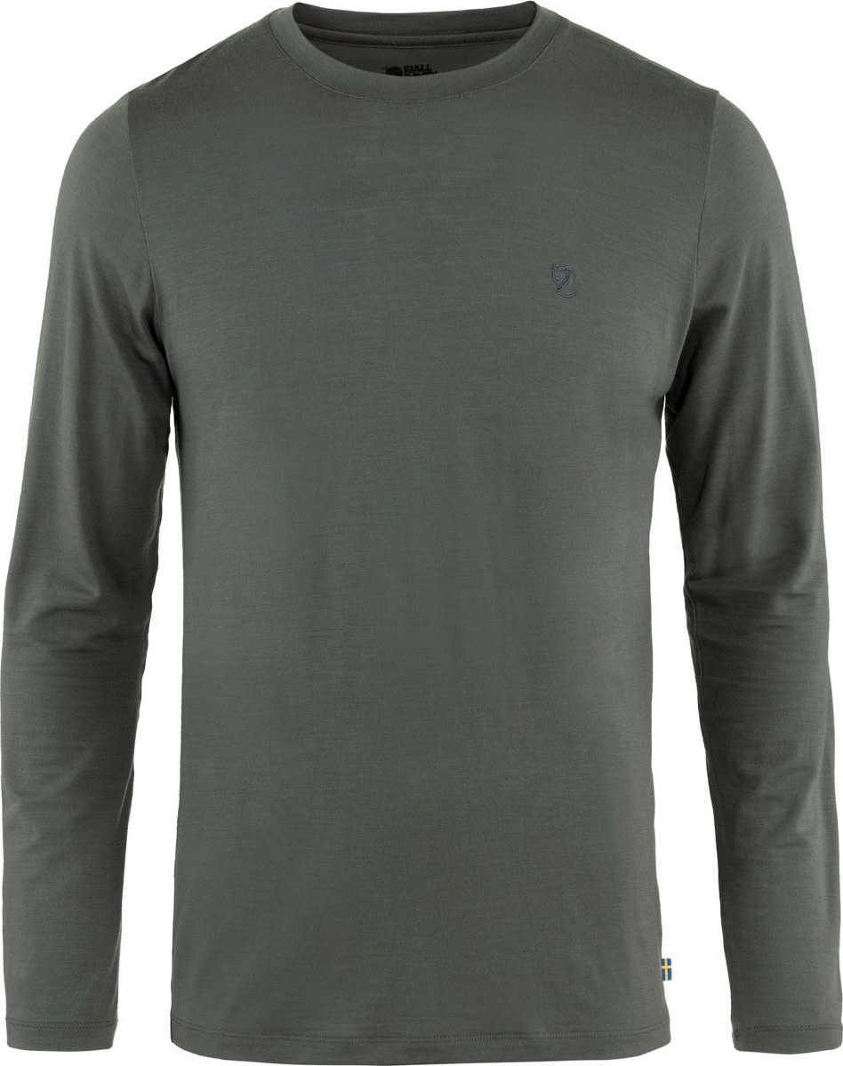 Fjällräven Men's Abisko Wool Long Sleeve Basalt Långärmade vardagströjor L