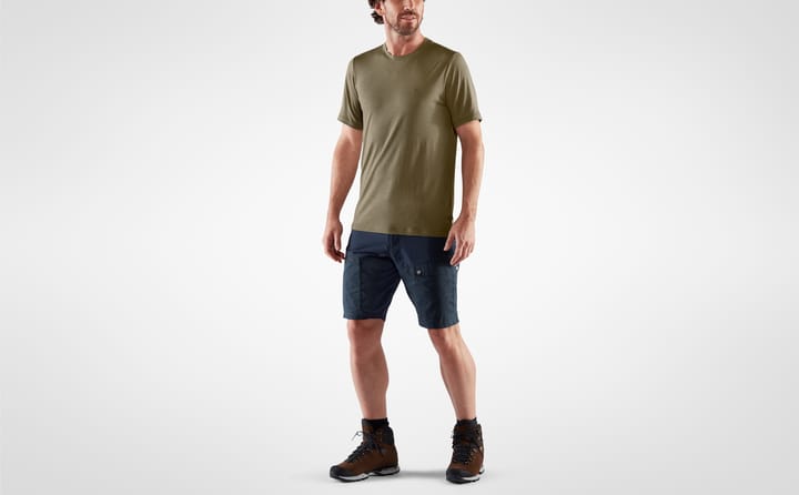 Fjällräven Men's Abisko Wool Short Sleeve Light Olive Fjällräven