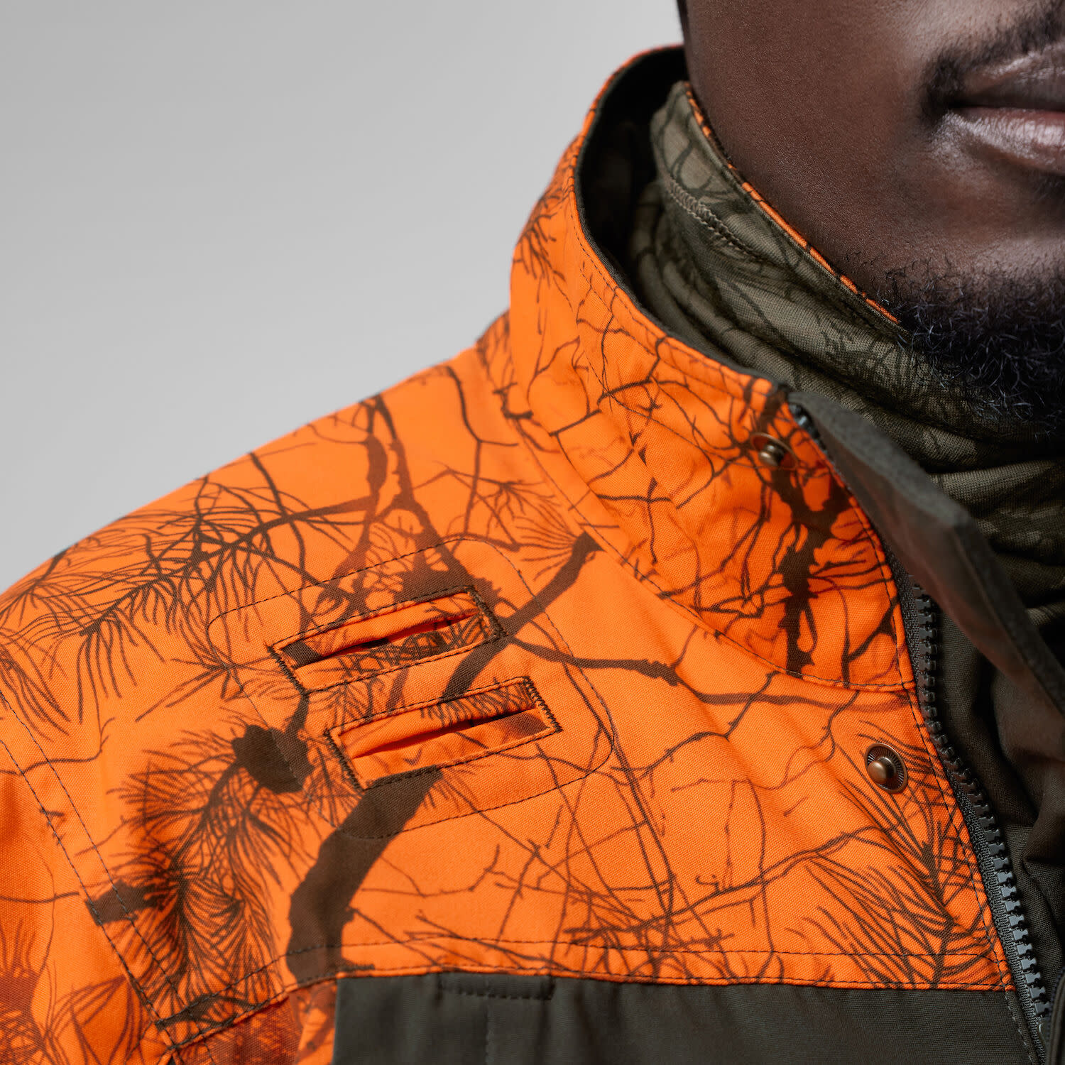 Fjällräven Men's Brenner Pro Padded Jacket Orange Multi Camo-Deep