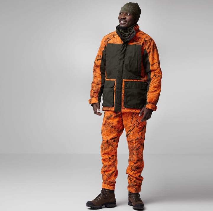 Fjällräven Men's Brenner Pro Winter Trousers Orange Multi Camo Fjällräven