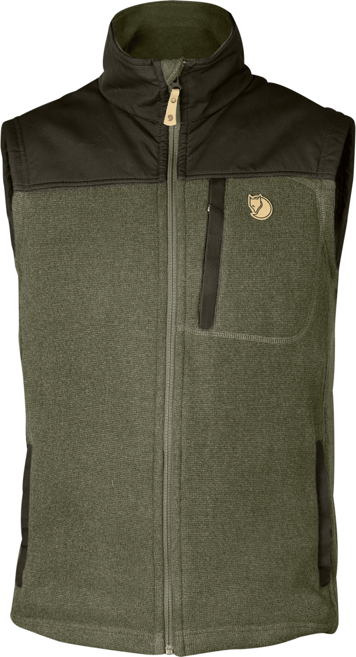 Men's Buck Fleece Vest Laurel Green-Deep Forest Fjällräven