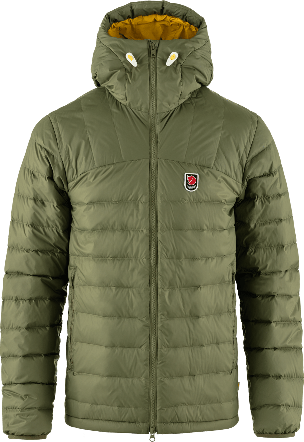 Fjällräven Men's Expedition Pack Down Hoodie Green-Mustard Yellow