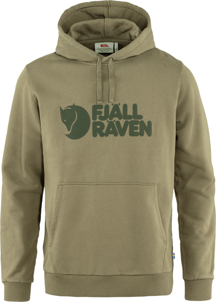 Men's Fjällräven Logo Hoodie Light Olive Fjällräven