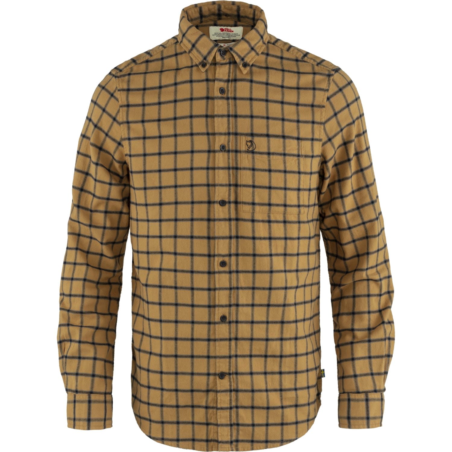 Fjällräven Men's Övik Flannel Shirt Buckwheat Brown-Dark Navy