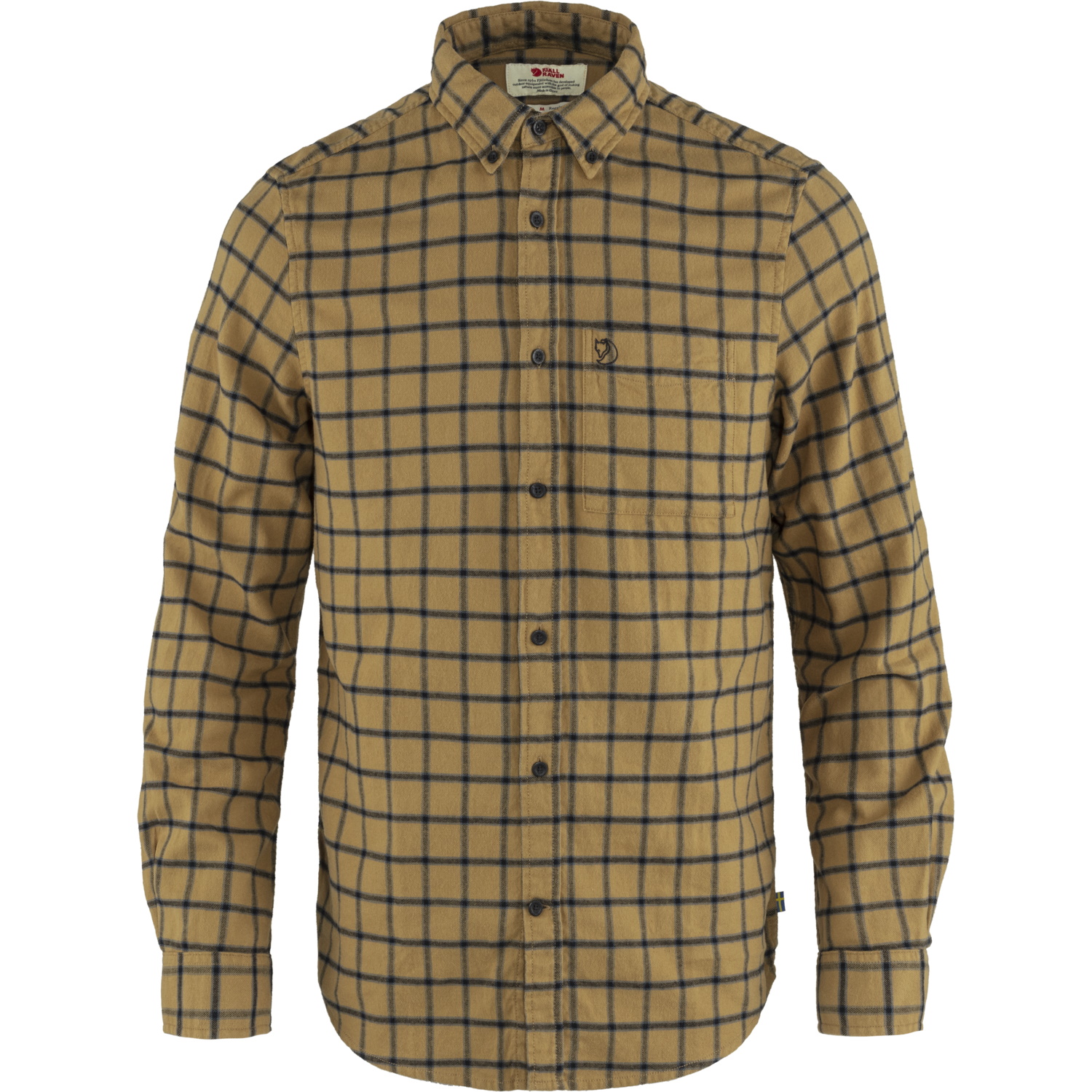 Men’s Övik Flannel Shirt Buckwheat Brown-Dark Navy