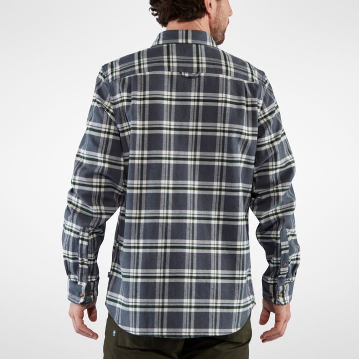 Men's Övik Heavy Flannel Shirt Dark Navy-Buckwheat Brown Fjällräven