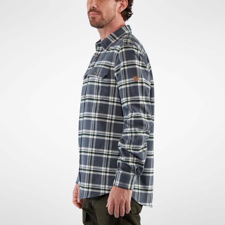 Fjällräven Men's Övik Heavy Flannel Shirt Dark Navy-Buckwheat Brown Fjällräven