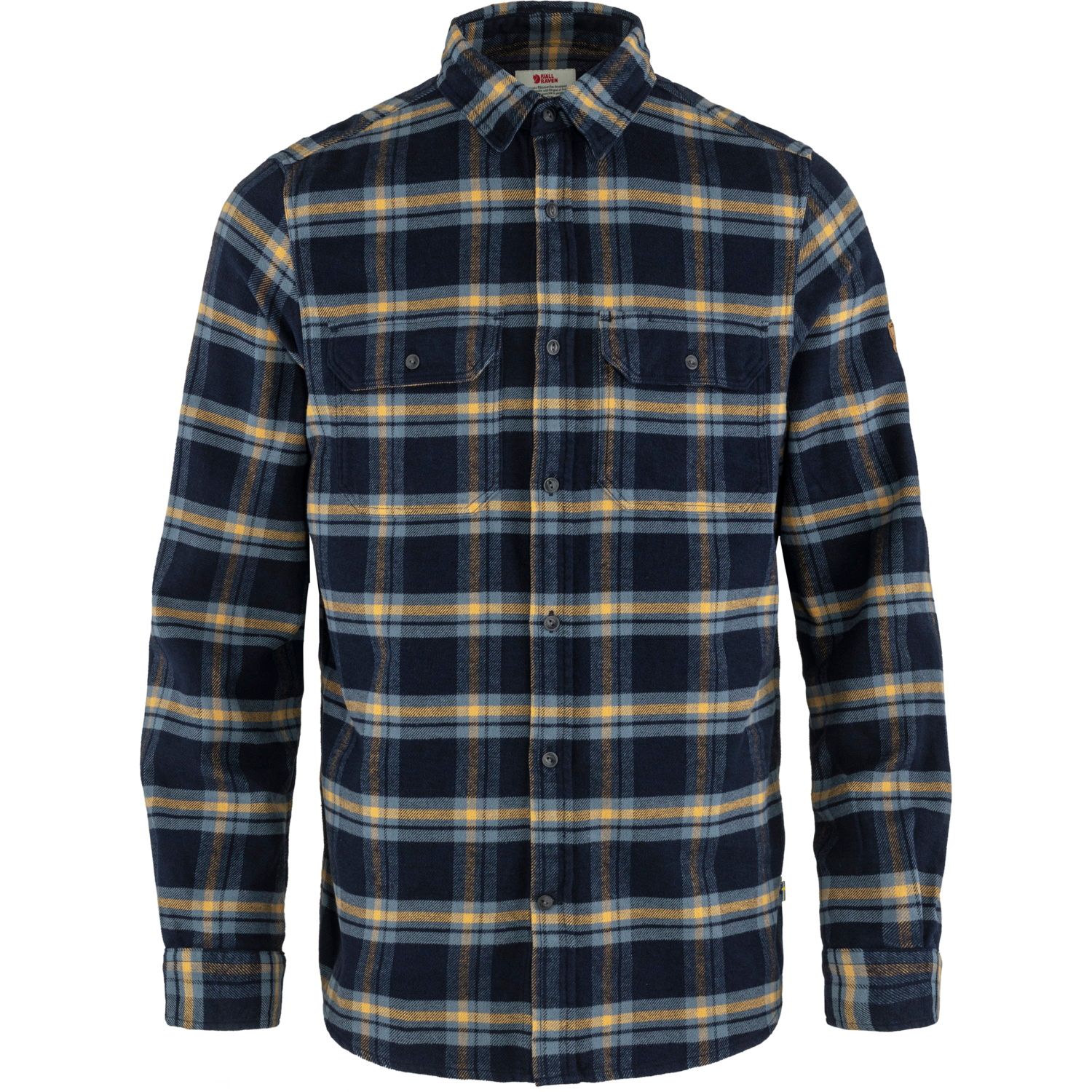 Fjällräven Men's Övik Heavy Flannel Shirt Dark Navy-Buckwheat