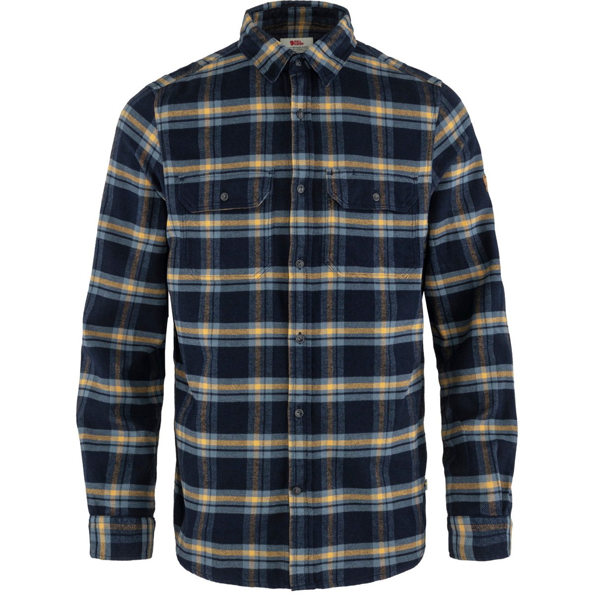 Fjällräven Men's Övik Heavy Flannel Shirt Dark Navy-Buckwheat Brown