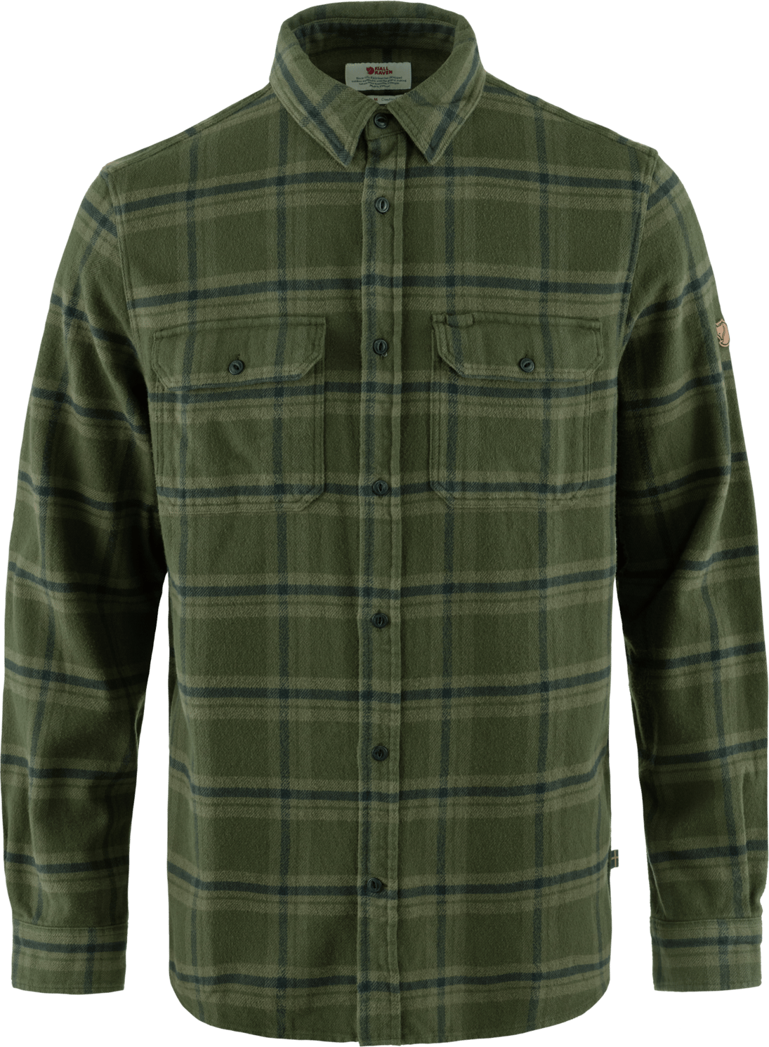 Fjällräven Men's Övik Heavy Flannel Shirt Deep Forest-Laurel Green