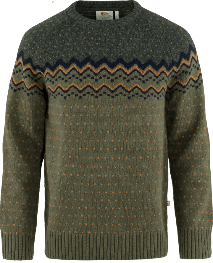Fjällräven Men's Övik Knit Sweater Laurel Green/Deep Forest Fjällräven