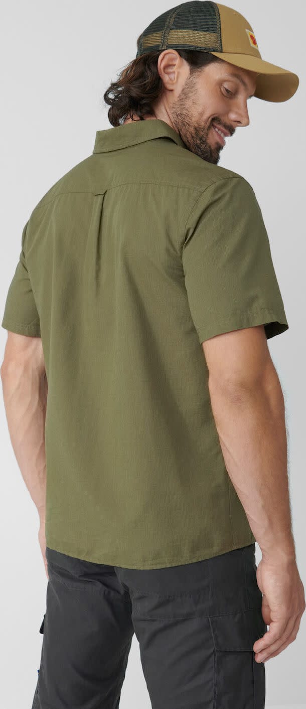 Men's Övik Lite Shirt SS Green-Dark Navy Fjällräven