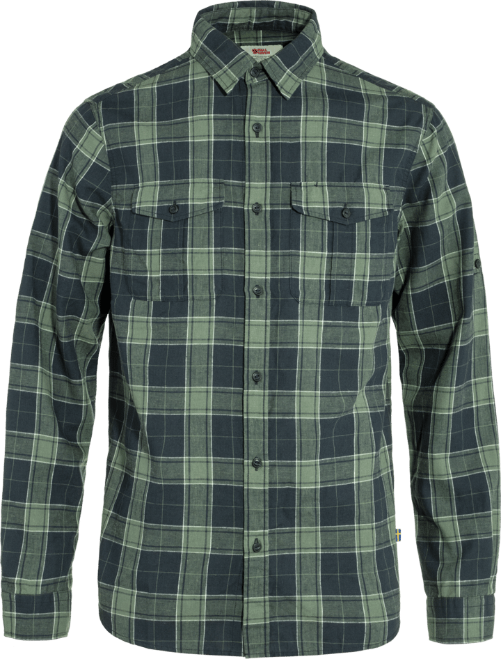 Fjällräven Men's Övik Travel Long Sleeved Shirt Dark Navy/Patina Green Fjällräven