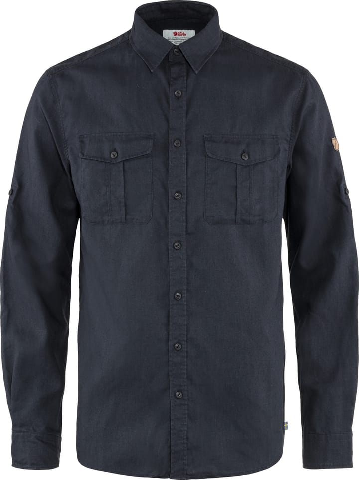 Fjällräven Men's Övik Travel Long Sleeved Shirt Dark Navy Fjällräven