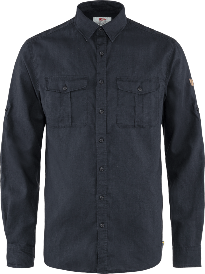 Men's Övik Travel Long Sleeved Shirt Dark Navy Fjällräven