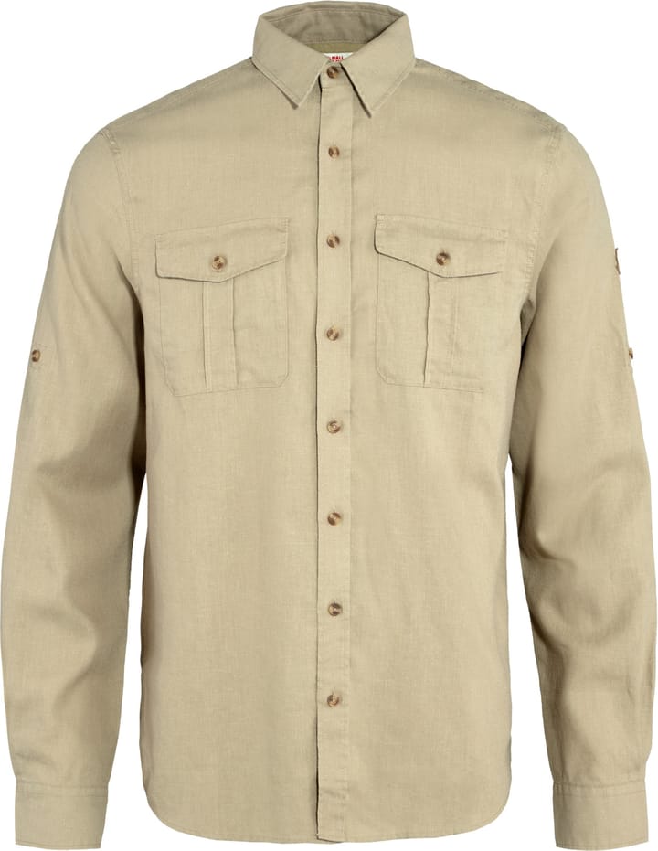 Fjällräven Men's Övik Travel Long Sleeved Shirt Sand Stone Fjällräven