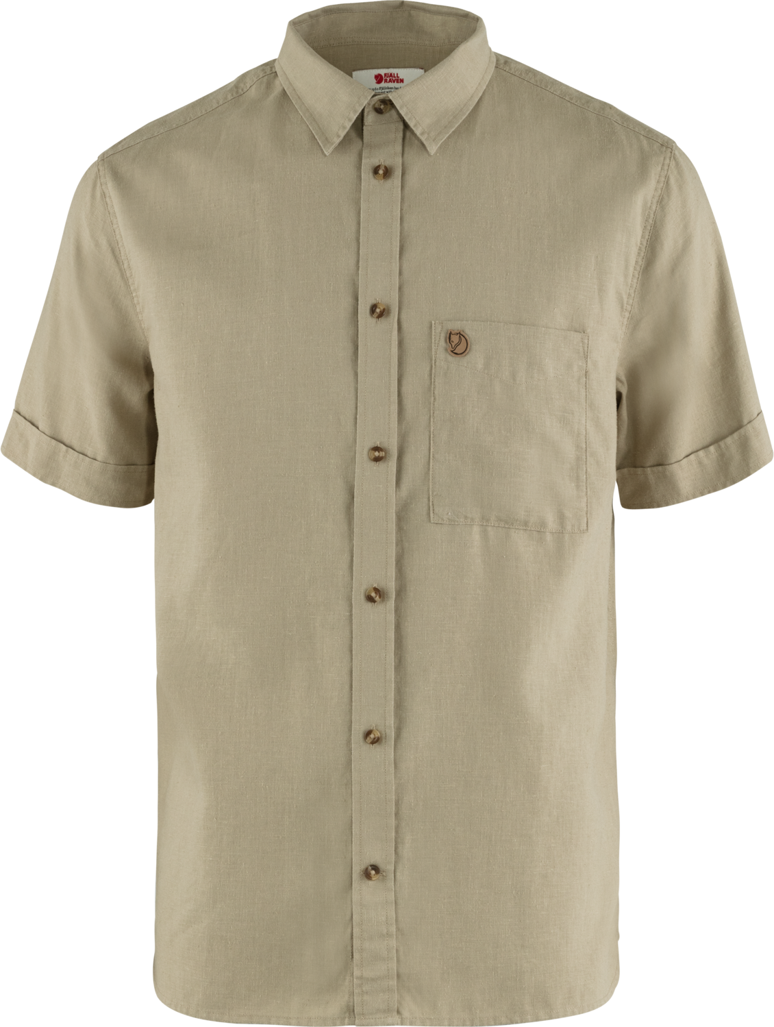 Fjällräven Men's Övik Travel Shirt Short Sleeve Sand Stone