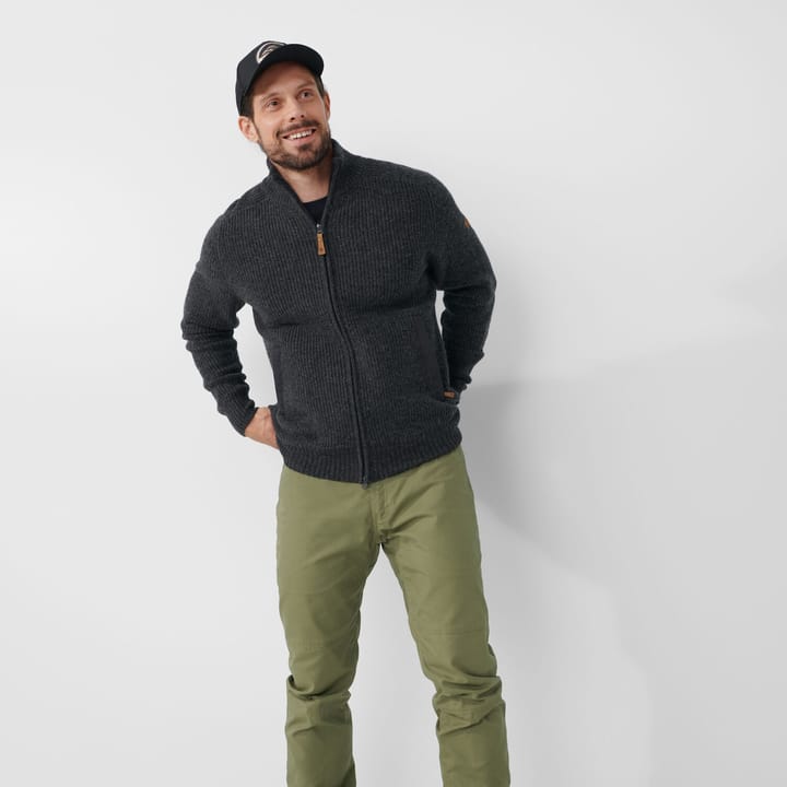 Men's Övik Zip Cardigan Knit Dark Olive Fjällräven