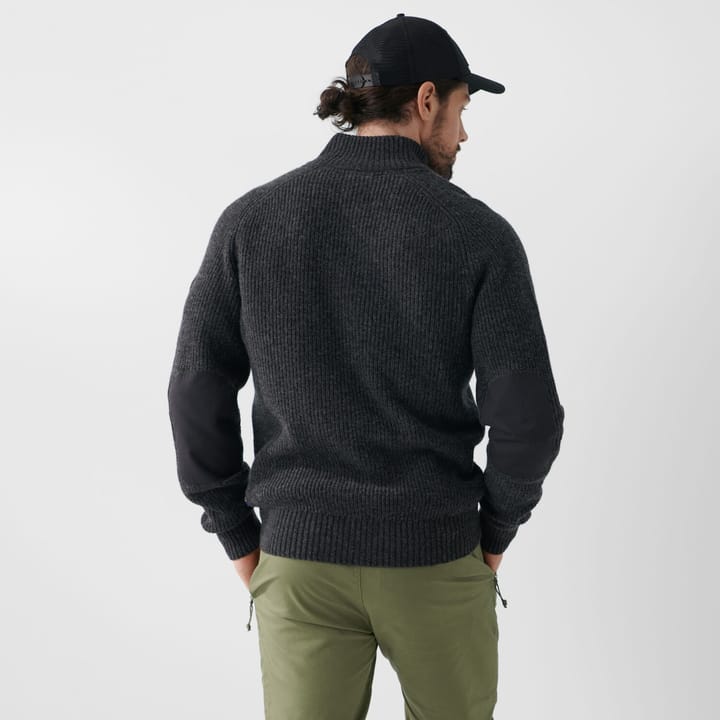 Men's Övik Zip Cardigan Knit Dark Olive Fjällräven