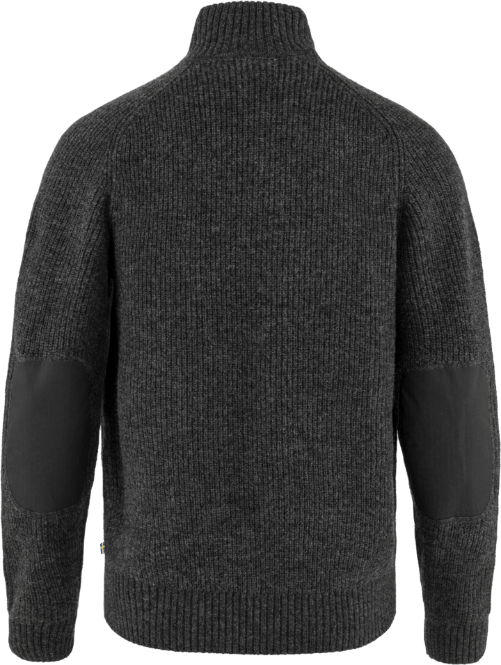 Men's Övik Zip Cardigan Knit Dark Grey Fjällräven