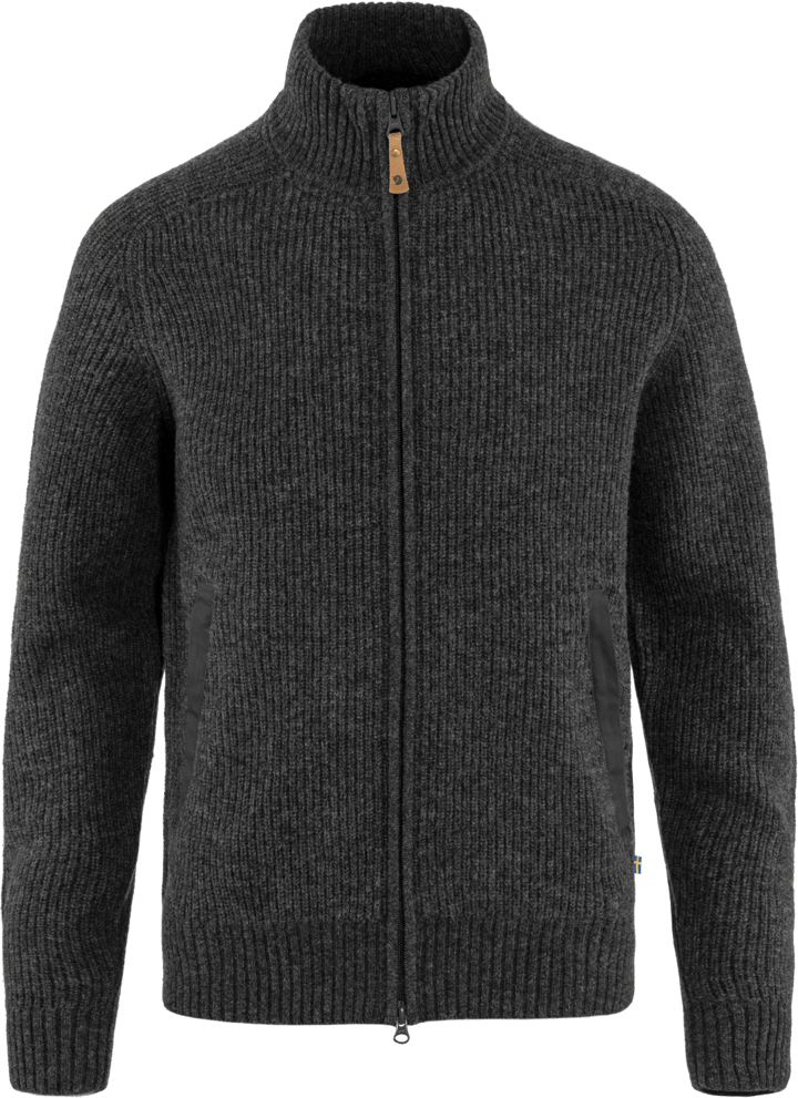 Fjällräven Men's Övik Zip Cardigan Knit Dark Grey Fjällräven