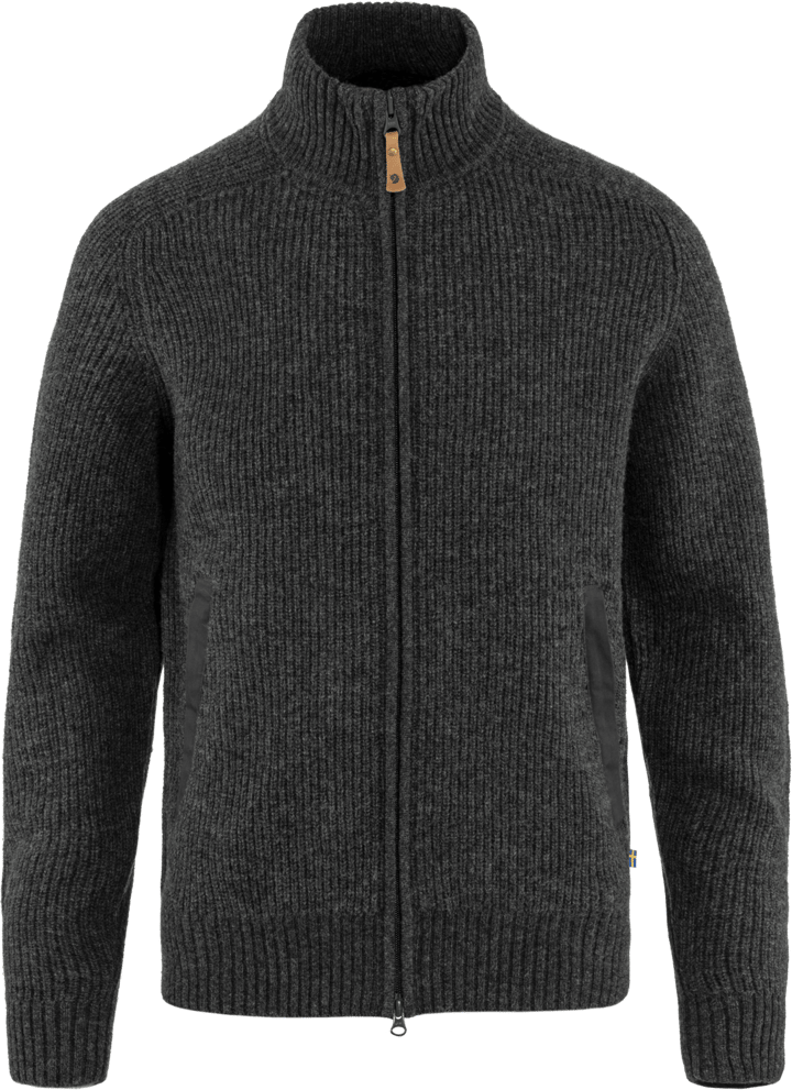 Men's Övik Zip Cardigan Knit Dark Grey Fjällräven