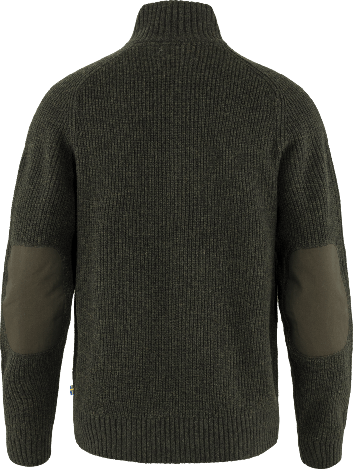 Men's Övik Zip Cardigan Knit Dark Olive Fjällräven
