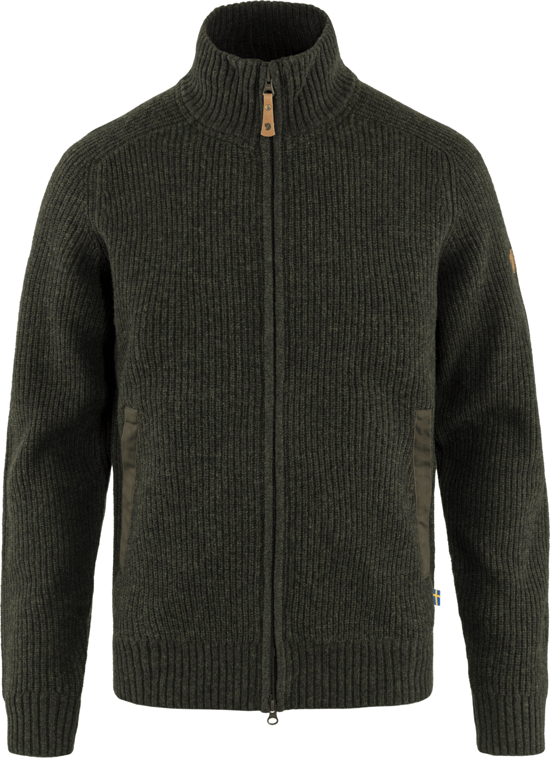 Men's Övik Zip Cardigan Knit Dark Olive