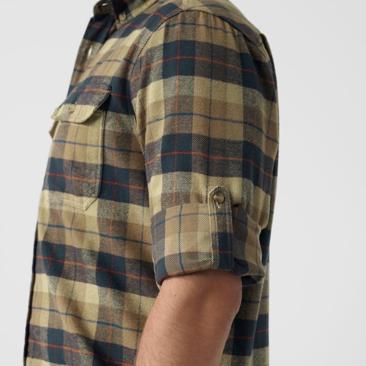 Men's Singi Heavy Flannel Shirt Dark Navy-Buckwheat Brown Fjällräven