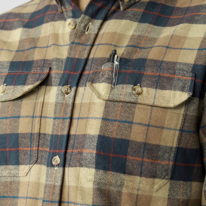 Men's Singi Heavy Flannel Shirt Dark Navy-Buckwheat Brown Fjällräven