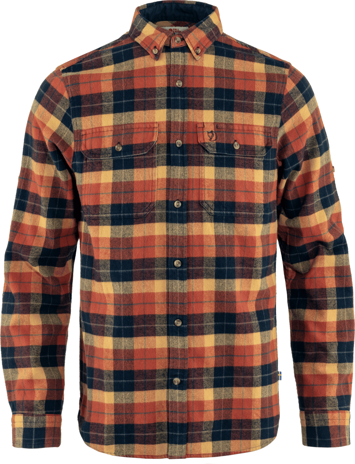 Fjällräven Men's Singi Heavy Flannel Shirt Autumn Leaf/Dark Navy