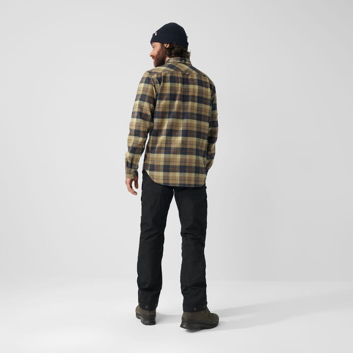 Men's Singi Heavy Flannel Shirt Dark Navy-Buckwheat Brown Fjällräven