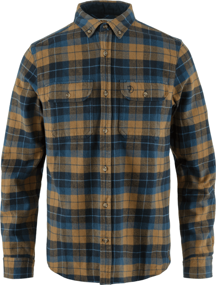 Men's Singi Heavy Flannel Shirt Dark Navy-Buckwheat Brown Fjällräven
