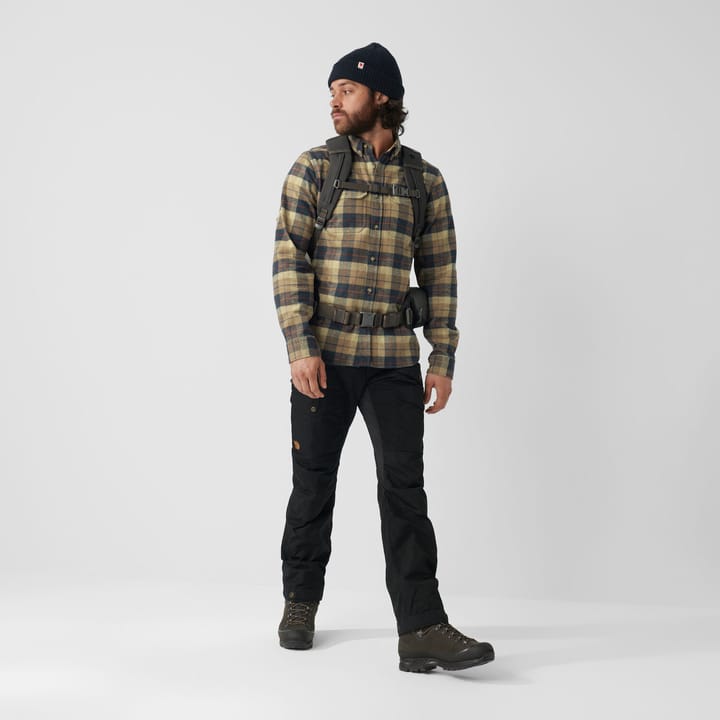 Men's Singi Heavy Flannel Shirt Green-Deep Forest Fjällräven