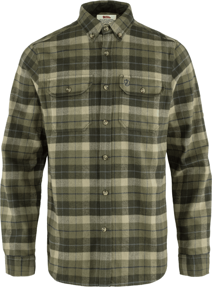 Men's Singi Heavy Flannel Shirt Green-Deep Forest Fjällräven