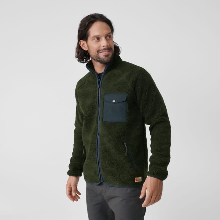 Fjällräven Men's Vardag Pile Fleece Buckwheat Brown/Laurel Green Fjällräven