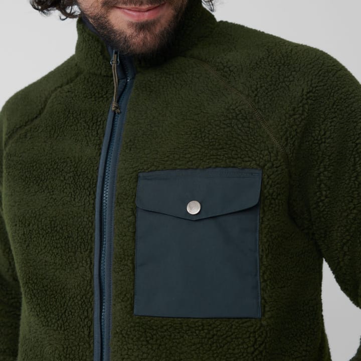 Fjällräven Men's Vardag Pile Fleece Buckwheat Brown/Laurel Green Fjällräven