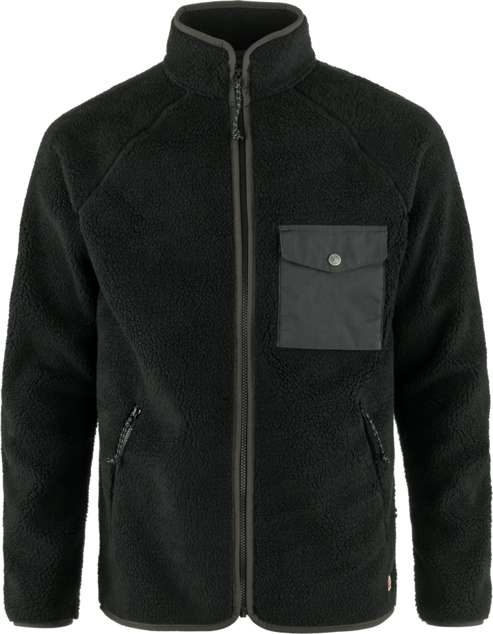 Men's Vardag Pile Fleece Black-Dark Grey Fjällräven