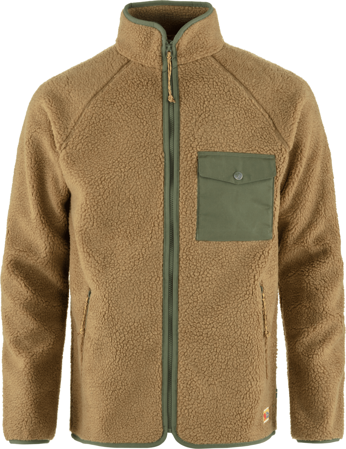 Fjällräven Men's Vardag Pile Fleece Buckwheat Brown-Laurel Green