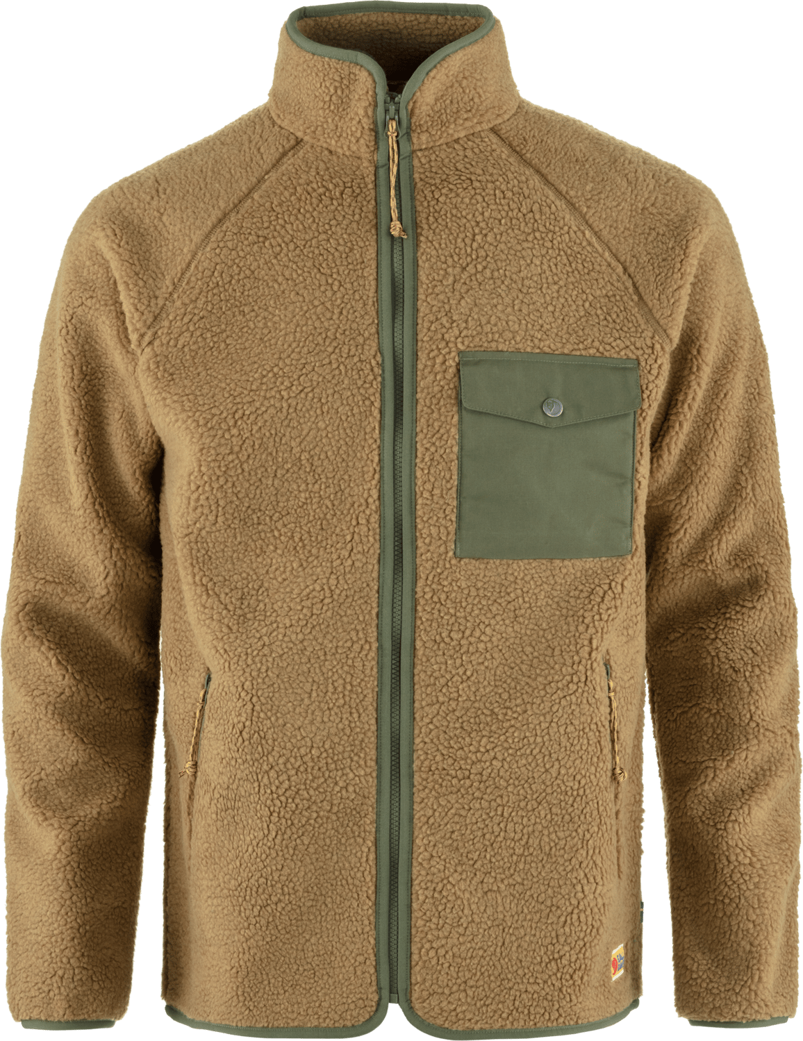 Men's Vardag Pile Fleece Buckwheat Brown-Laurel Green