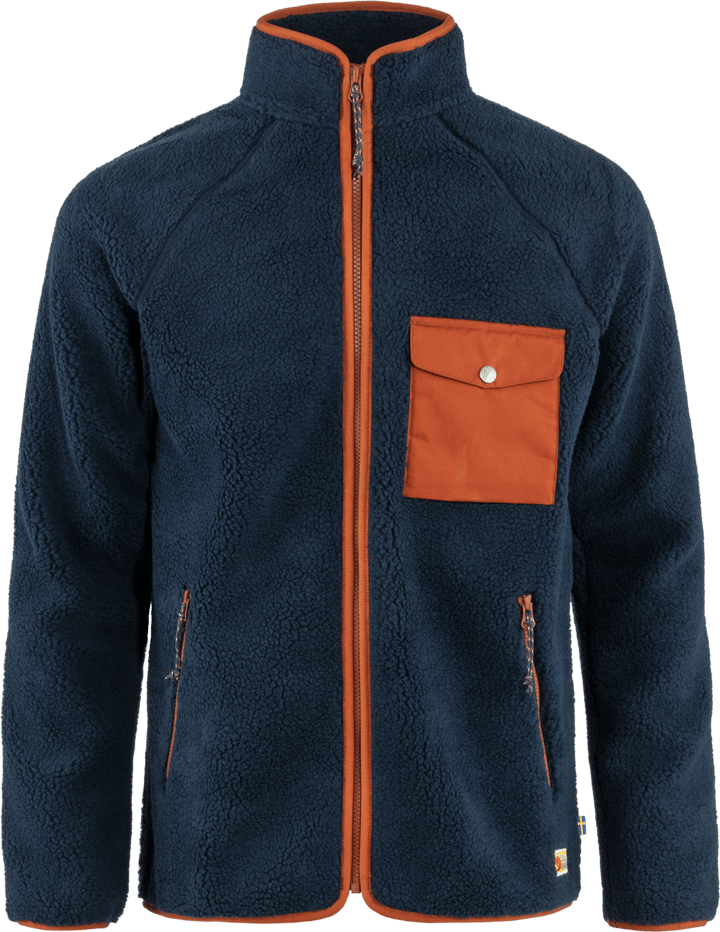 Fjällräven Men's Vardag Pile Fleece Navy-Autumn Leaf Fjällräven
