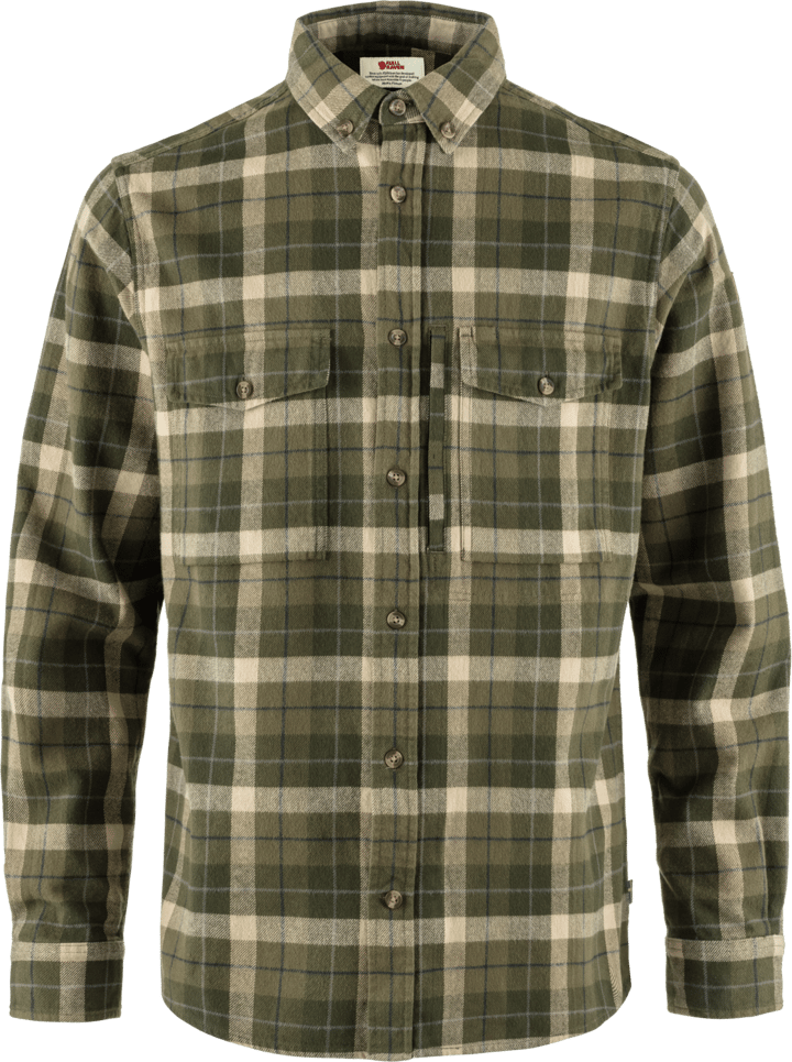 Fjällräven Men's Värmland Heavy Flannel Shirt Green-Deep Forest Fjällräven