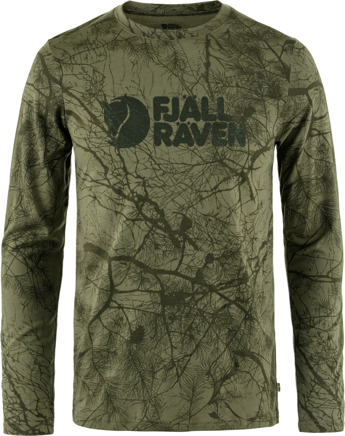 Fjällräven Men's Värmland Wool Long Sleeve Green Camo Långärmade vardagströjor L