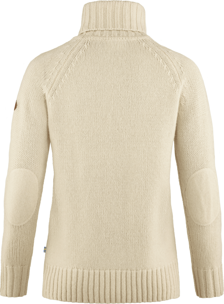 Women's Övik Cable Knit Roller Neck Chalk White Fjällräven